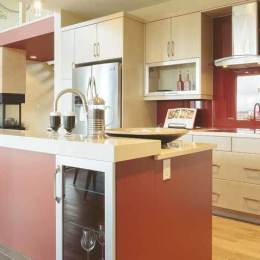 Cottonwood door style in HDF finished in Mountain Haze